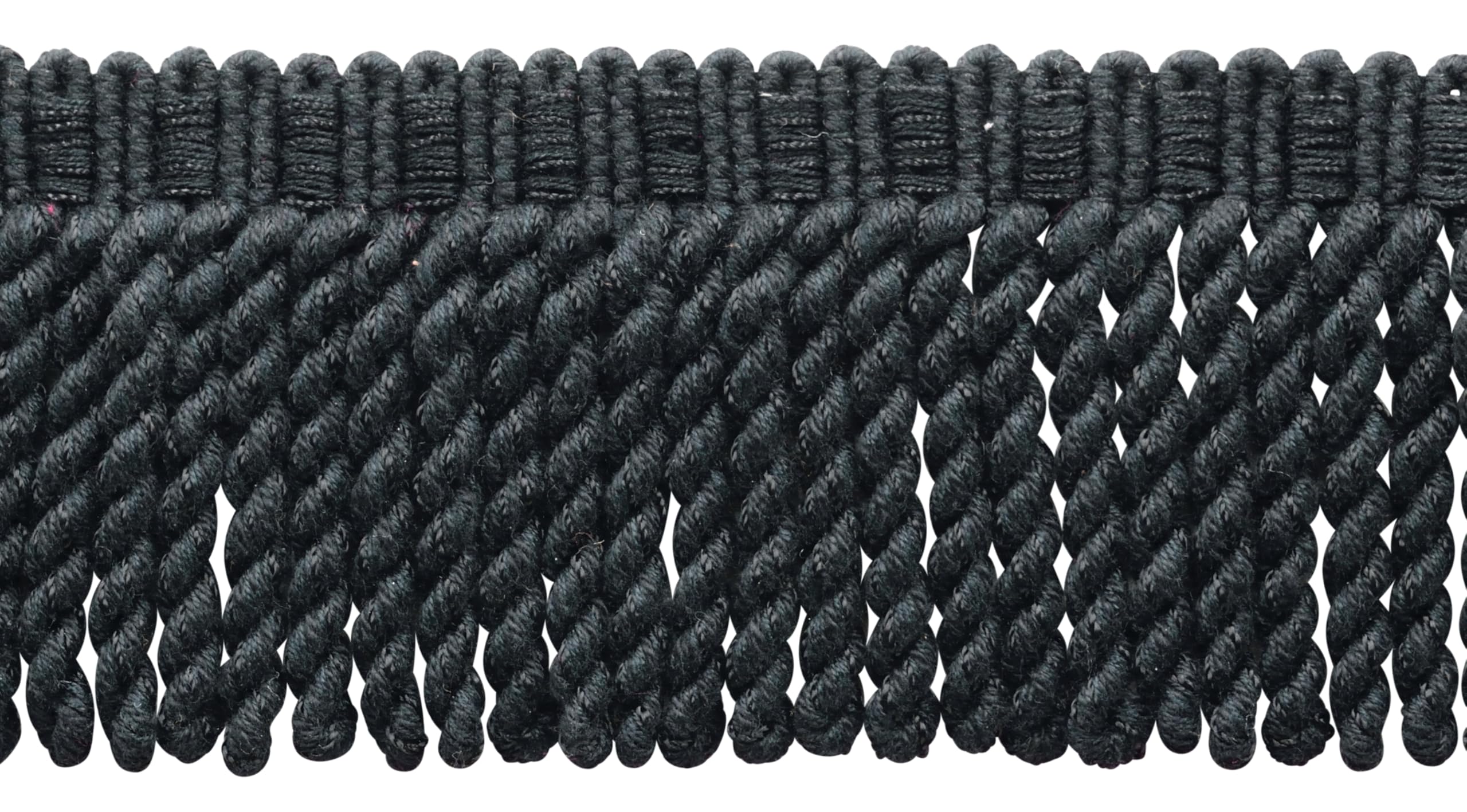 Frange cannetille noire 76mm pour masquer le bas des meubles et décorer