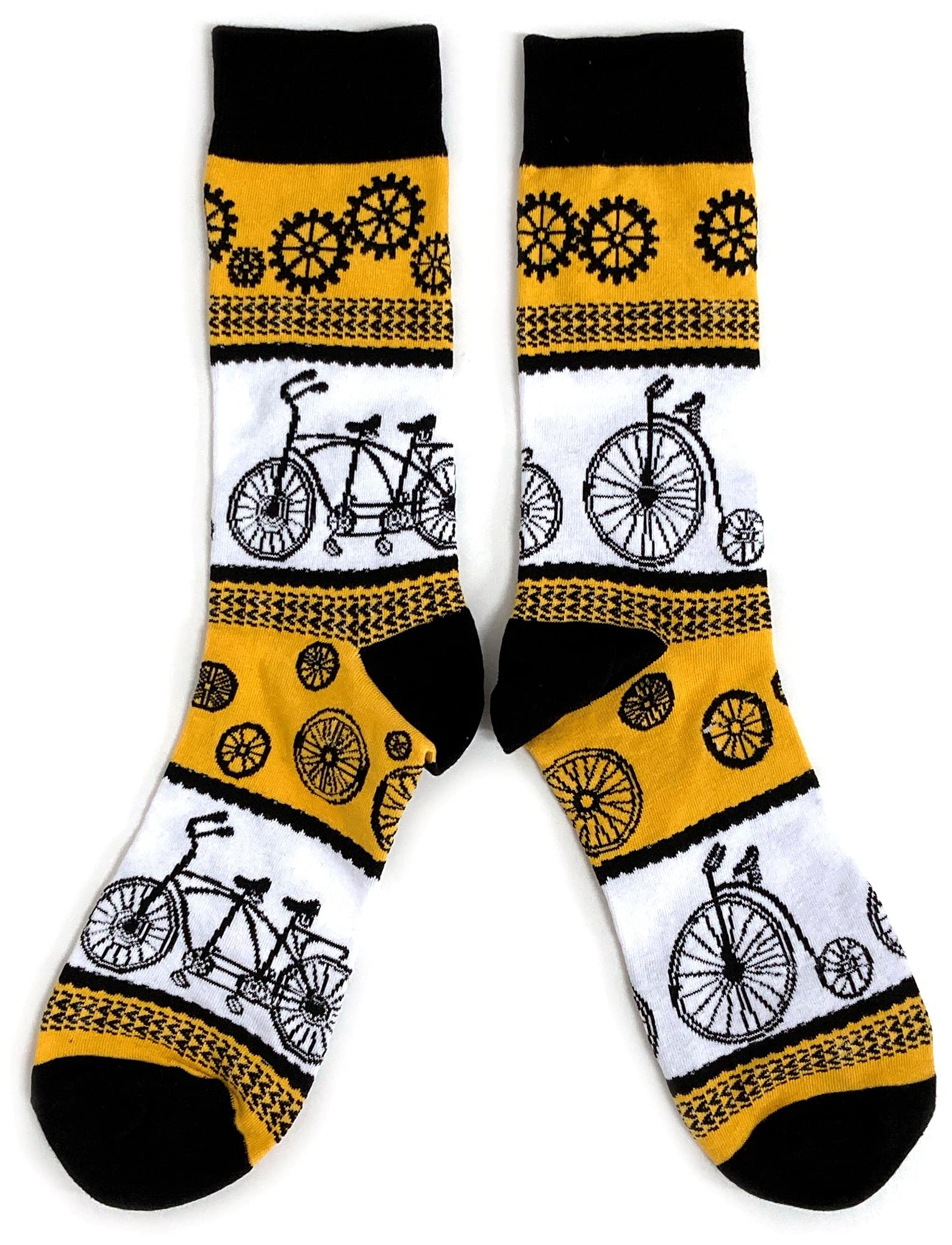 Mens Penny Farthing Bicycle Cogs Steampunk Socks 6-9 UK