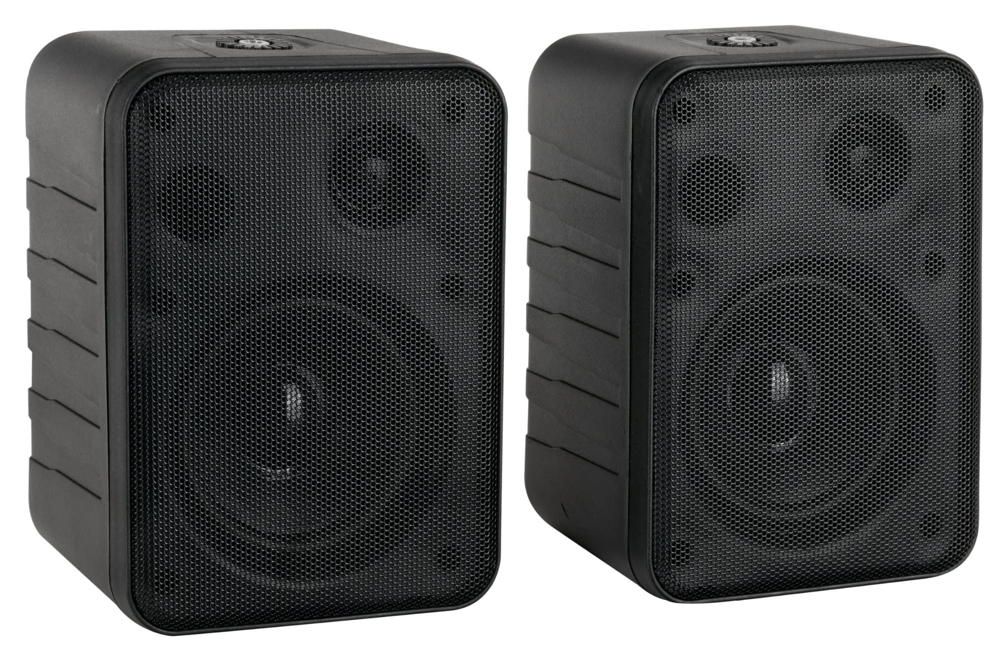 McGrey One Control BK MKIII Lautsprecher 4 Paar - Kompakt-Boxen für Installation, Studio oder HiFi - 10 Watt RMS - 4" Woofer, 0,5" Hochtöner - Inkl. Montagebügel zur Wandbefestigung - Schwarz