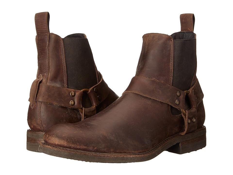 

Frye Stone Harness Chelsea (Espresso Polished Stonewash) Men's Pull-on Boots