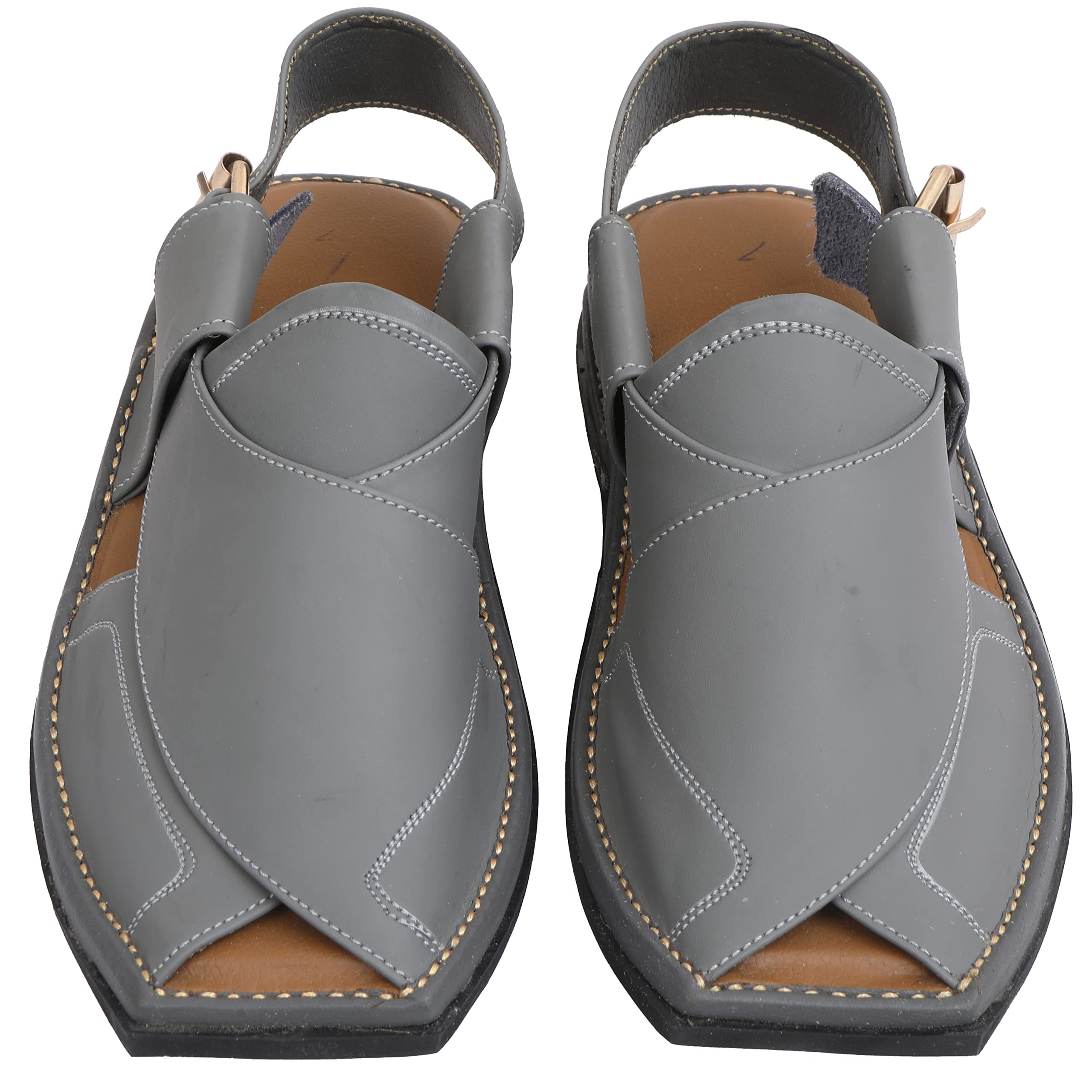 Peshawari Sandal Zalmi For Men (GREY)-image-7
