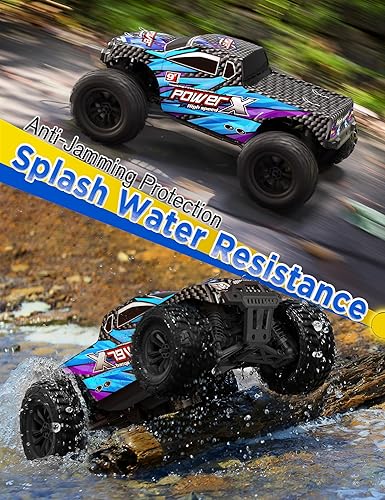 Miniatura 7 de ASPEXEL Autos a control remoto, 118 4WD con 2.4 GHz, impermeable, todo terreno, de alta velocidad, 24.9 mih, todoterreno a control remoto, con dos