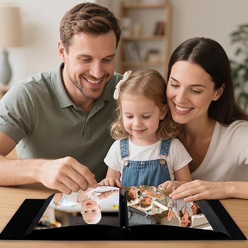 Miniatura 7 de Aevdor - Álbum de fotos de 8x10 con 200 bolsillos, álbum de fotos de gran capacidad con cubierta de lino, álbum de fotos de 8x10 para 200 fotos de 8