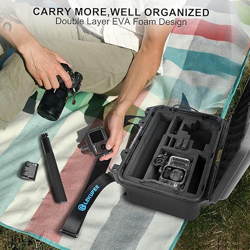 Miniatura 6 de Lekufee Funda rígida impermeable para DJI Osmo Action 6, Osmo Action 5 Pro43, combo de aventura, combo estándar y más accesorios (solo funda)