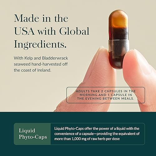 Miniatura 4 de Gaia Herbs Soporte tiroideo fabricado con Ashwagandha algas marinas marrones y Schisandra para apoyar el equilibrio metabólico saludable y el