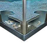 Aquarium Underground Two Hole Corner Cave | Viewing Fish & Shrimp Tunnel | Fish Tank Undergravel Hide Decor Decoration Hideout Perfect For Corydora Catfish, Kuhli Loach, Pleco, Betta Fish Black