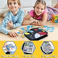 Vista 5 de Balmado Carpeta de tarjetas coleccionables Carpeta para tarjetas para 400 tarjetas con 50 hojas extraíbles para tarjetas, carpeta de tarjetas