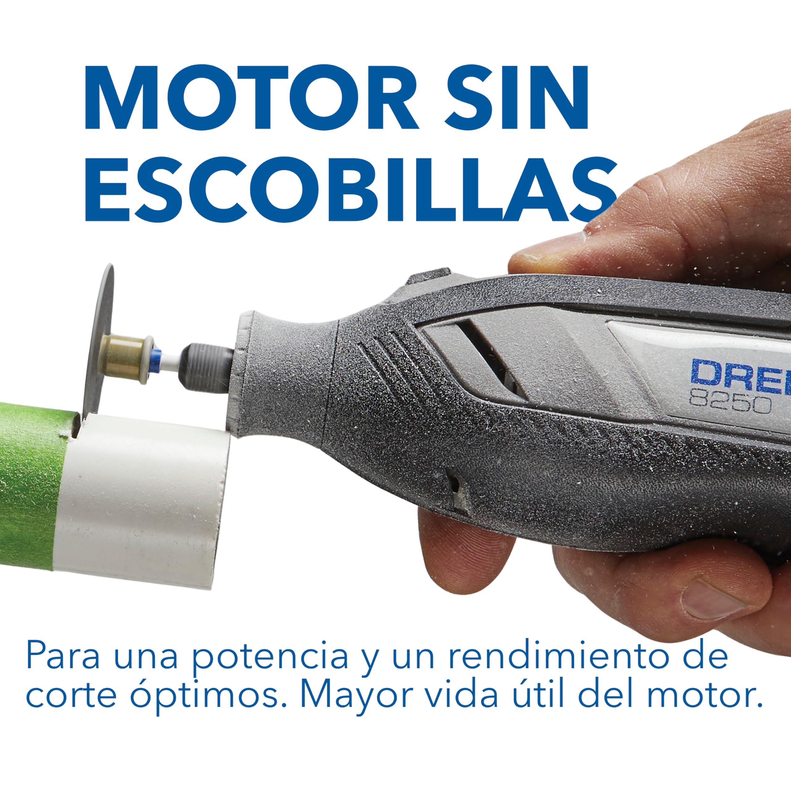 Dremel 8250 Herramienta rotativa sin cable 12V sin escobillas 5.000-30.000 RPM Kit con caja Dremel, 65 accesorios, 5 adaptadores 2 batería+cargador para amolar, taladrar, fresar, eliminar lechada