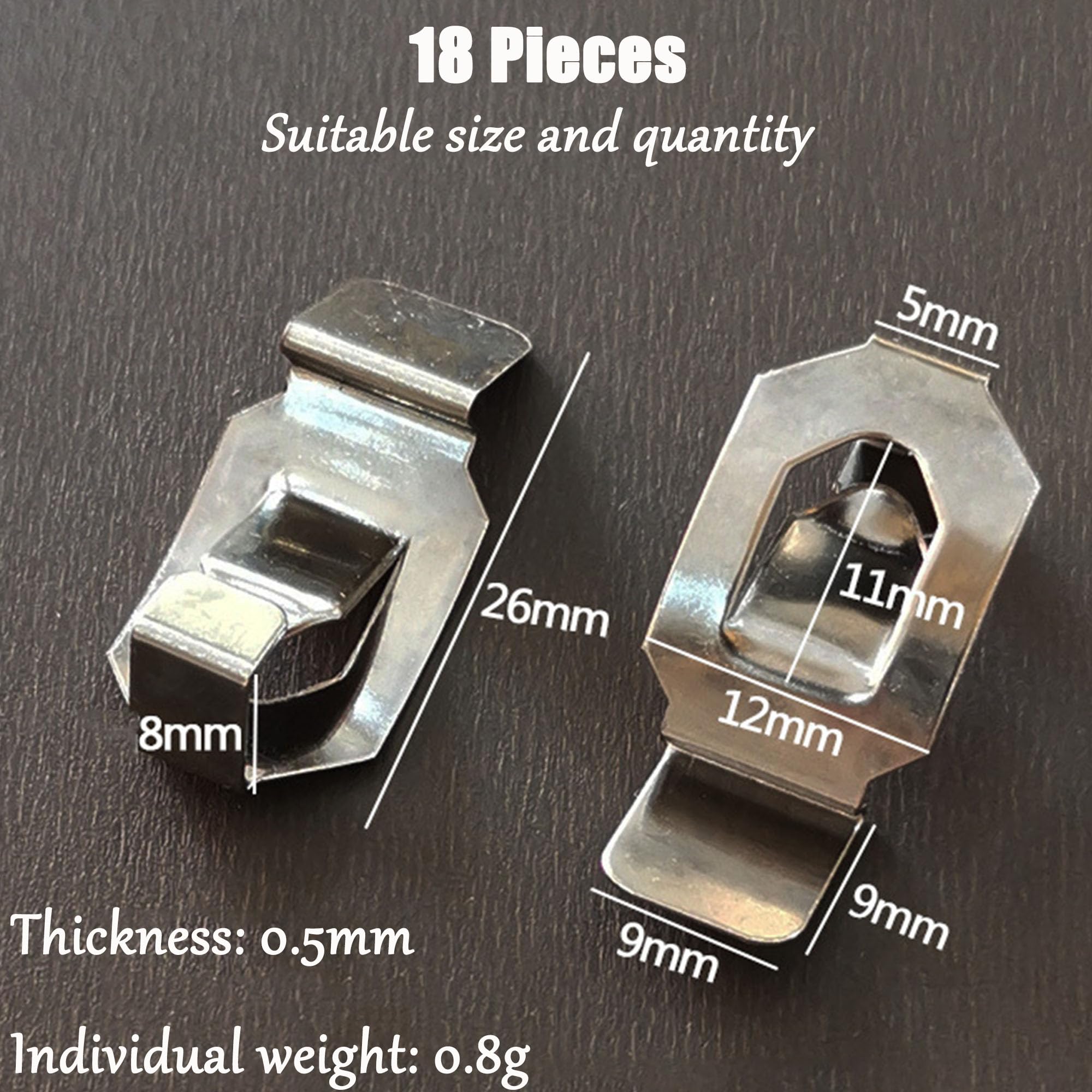 BESTonZON 50stuks Foto Lijst Clip Hanger Metalen Veer Draai Haak Accessoires Duurzaam Sterk Voor Lijsten Doeken Eenvoudig Tijdloos Design