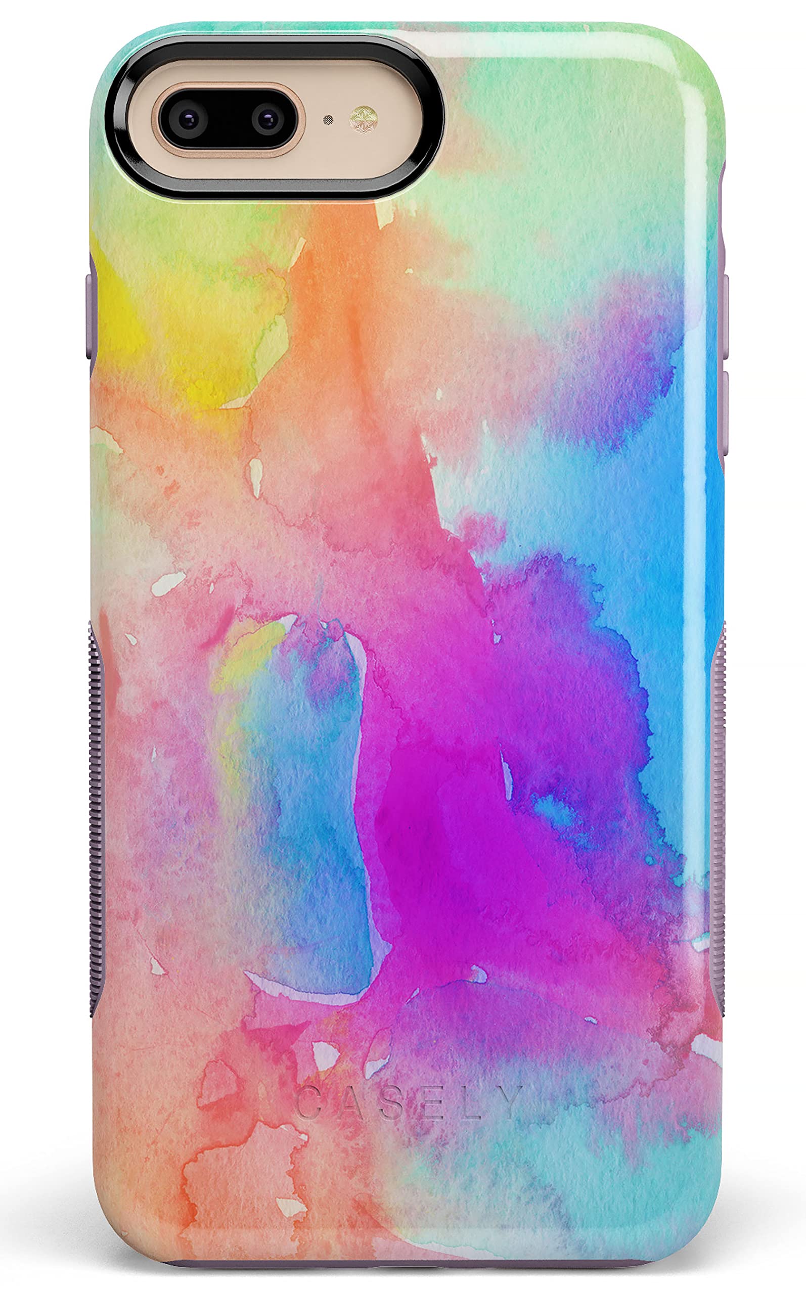 Casely iPhone 6/7/8 Plus Case | Painting in Pastels | Rainbow Watercolor | Bold Protective Design