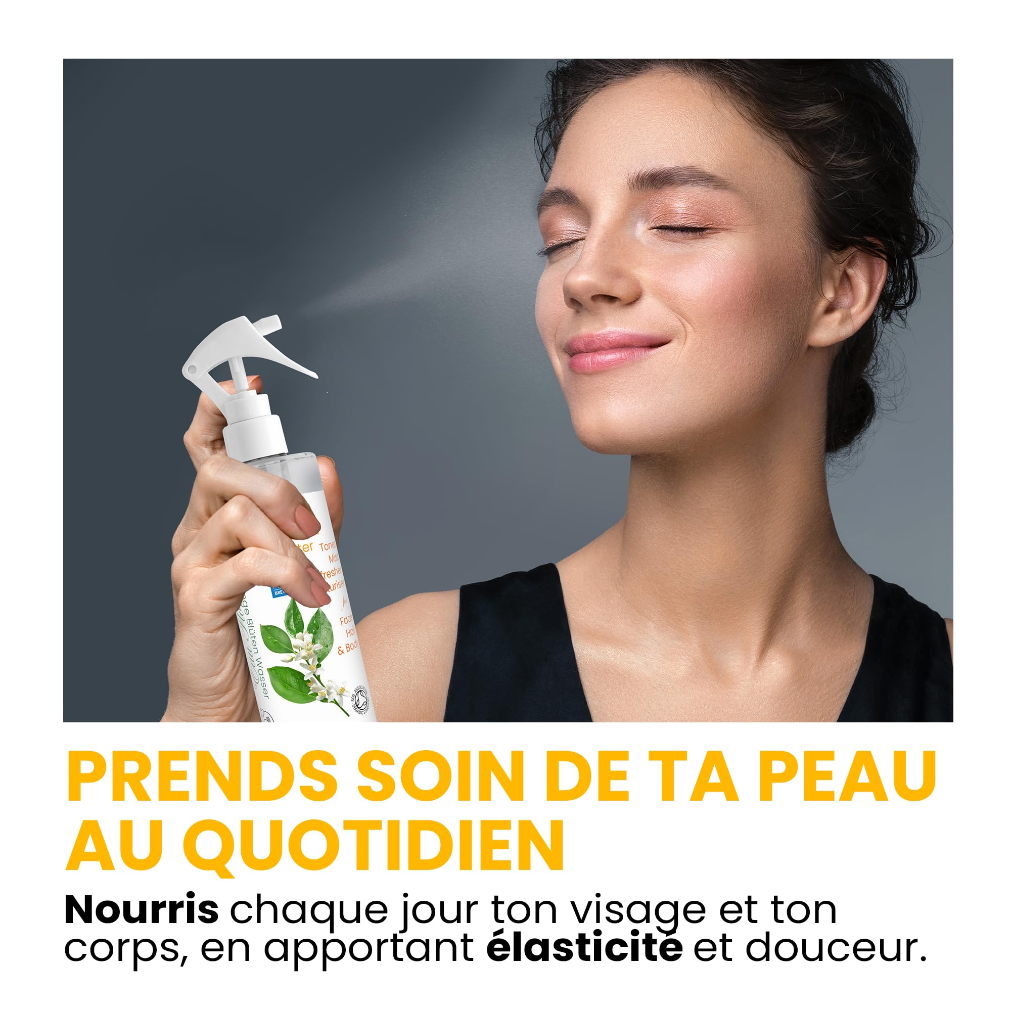 Hydrolat de Romarin, Équilibre Sébum, Stimule Croissance Cheveux, Antichute Capillaire, Spray Purifiant Visage, Anti Acne et Peau Grasse, 500 ml