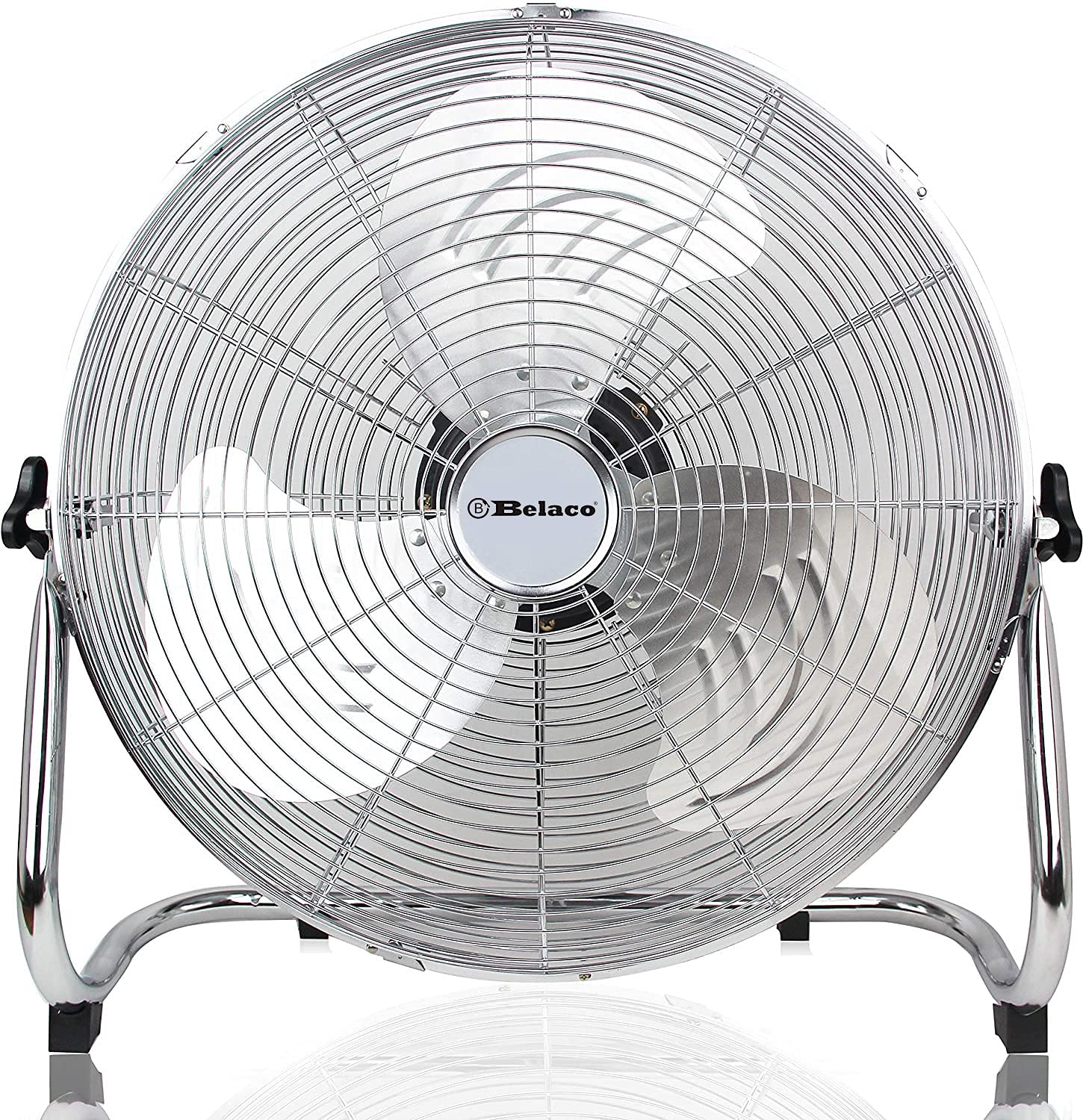 Buy Metal floor fan 18" High velocity chrome gym free stand fan cooling