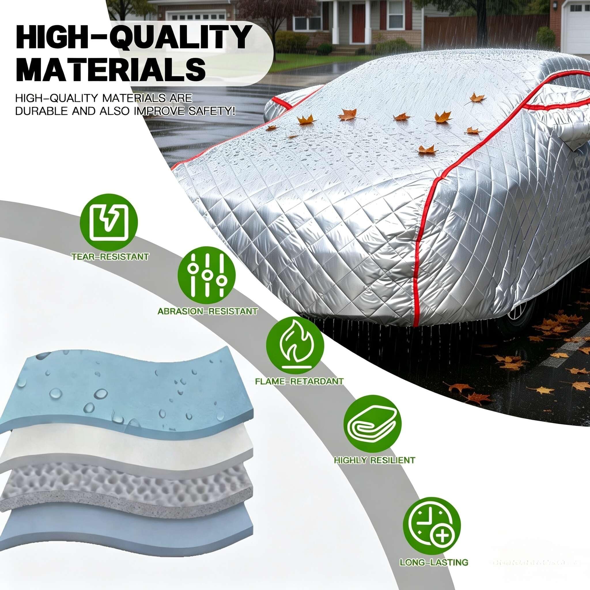 Funda Coche Antigranizo para Opel Cascada Cabriolet,Funda Coche Exterior,Engrosamiento ProteccióN contra Granizo,Impermeable Resistente UV Polvo Lluvia Nieve