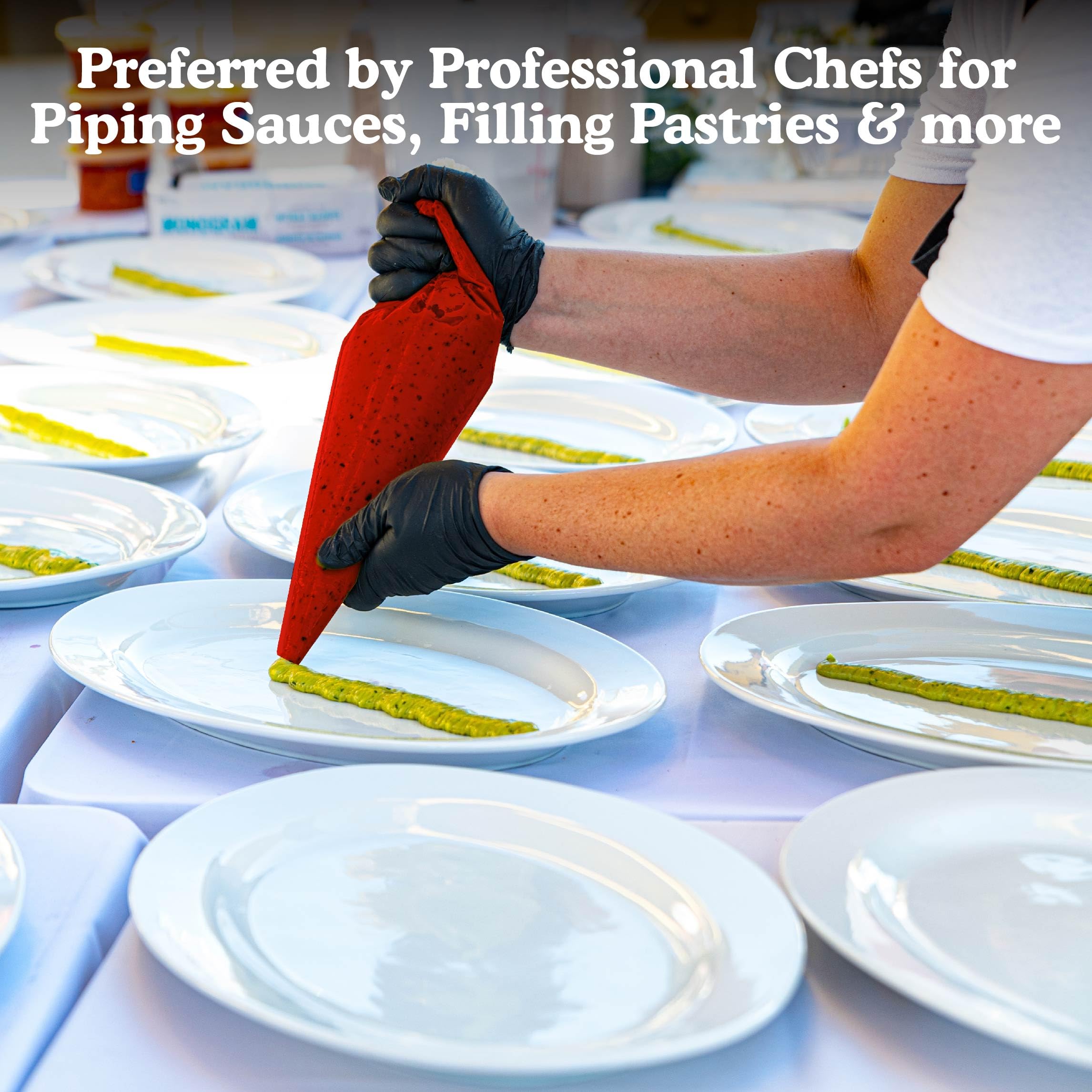 Regency Wraps Professional Chef Grade Robuster Spritzbeutel Zum Dekorieren, Füllen von Gebäck, Kunststoff, Rot/Ausflug, einfarbig (Getaway Solids)