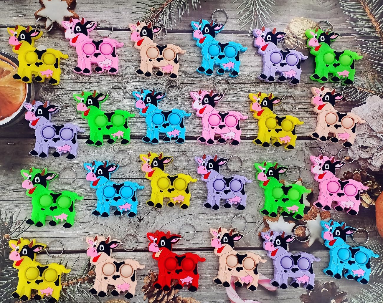 24 Packs Bulk Cow Mini pop for Classroom Students Prize, Birthday Party favors