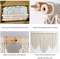 Vista 6 de Achart Colgante de Macramé para Pared Grande- Decoración de Pared Boho- Arte de Pared Grande- Decoración de Pared para Sala de Estar- Tapiz