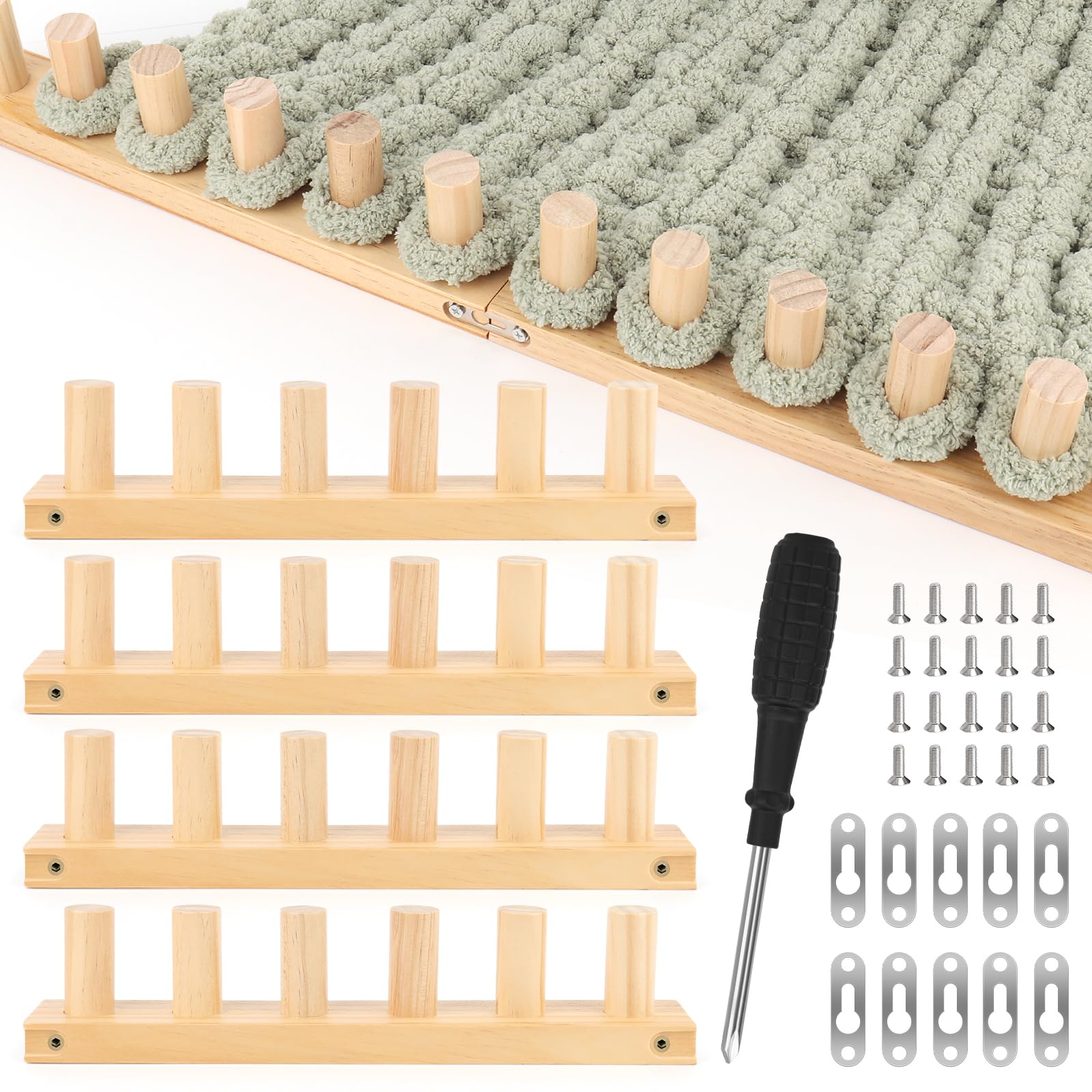 Métier à tricoter Coopay pour fabriquer facilement un plaid XXL sans aiguille