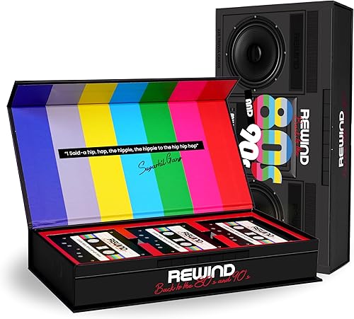 Mojo Games, Rewind, Back to The 80's and 90's Music Trivia - Nostálgico juego de cartas de cultura pop, rock, pop y hip hop para la noche de juegos