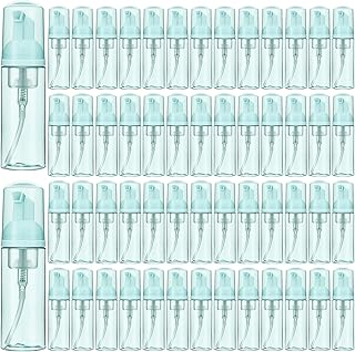 70 Pcs 2 oz Plastic Foam Soap Dispensers Refillable Soap Bottles with Pump Mini Cleaning Foam Pump Bottle Empty Foam Dispenser for Refillable Travel Hand Soap Shampoo Cosmetics (Green)