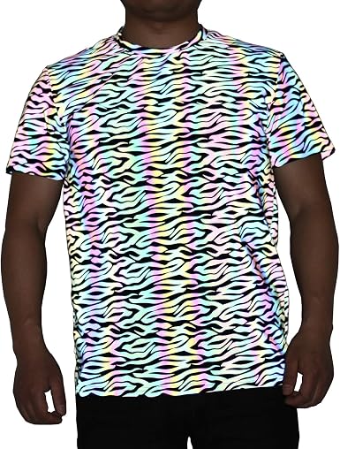 LZLRUN Rainbow Reflective T Shirts 