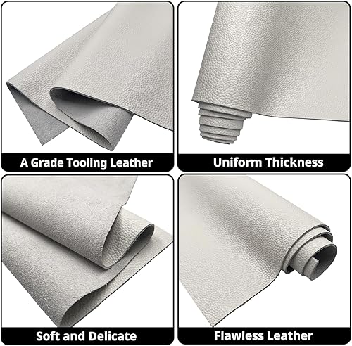 Miniatura 8 de Muse Craft Flawless 12 x 24 pulgadas, 5-6 onzas, color marrón oscuro, acabado de cuero de vacuno de grano completo, importación de cuero de grado A,