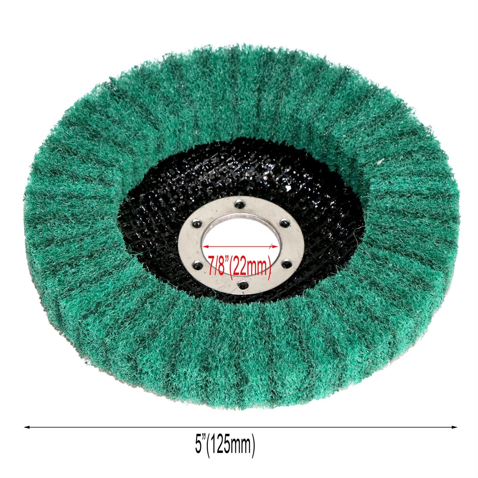 Narzędzia Do Tarcz Polerskich, Tarcze Listkowe 5 Cali 125X22Mm Tarcza Polerska Z Włókna Nylonowego Włóknina Szlifierska Tarcza Metalowa Tarcze Ścierne/Grit 180/5Pc_125X22Mm