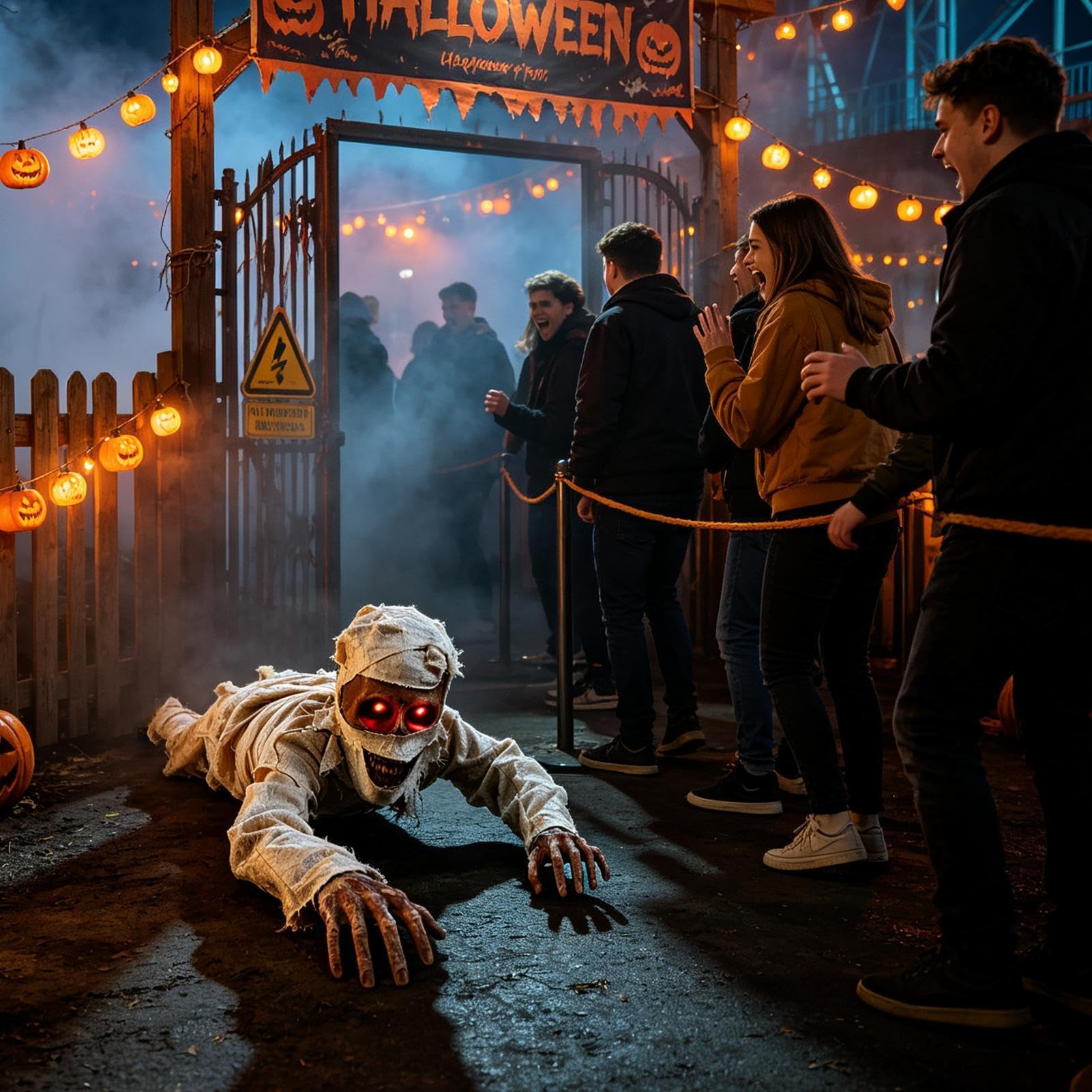 Robot Reptante Aterrador Para Halloween Juguete De Broma Fantasma Activado | Muñeco Eléctrico Aterrador Reptante Para Al Aire Libre Entrada Casa Encantada Reuniones Jardín
