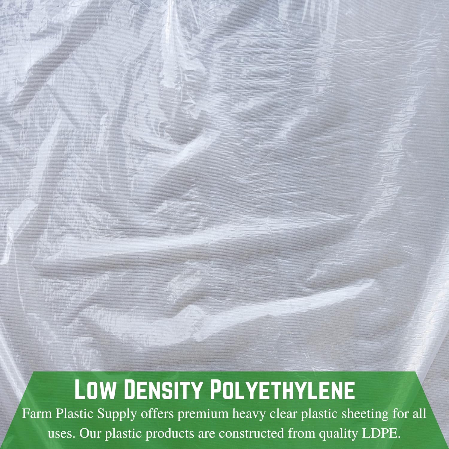 Farm Plastic Supply - Clear Plastic Sheeting - 6 mil - (10' x 100') - Thick Plastic Sheeting, Heavy Duty Polyethylene Film, Drop Cloth Vapor Barrier Covering for Crawl Space