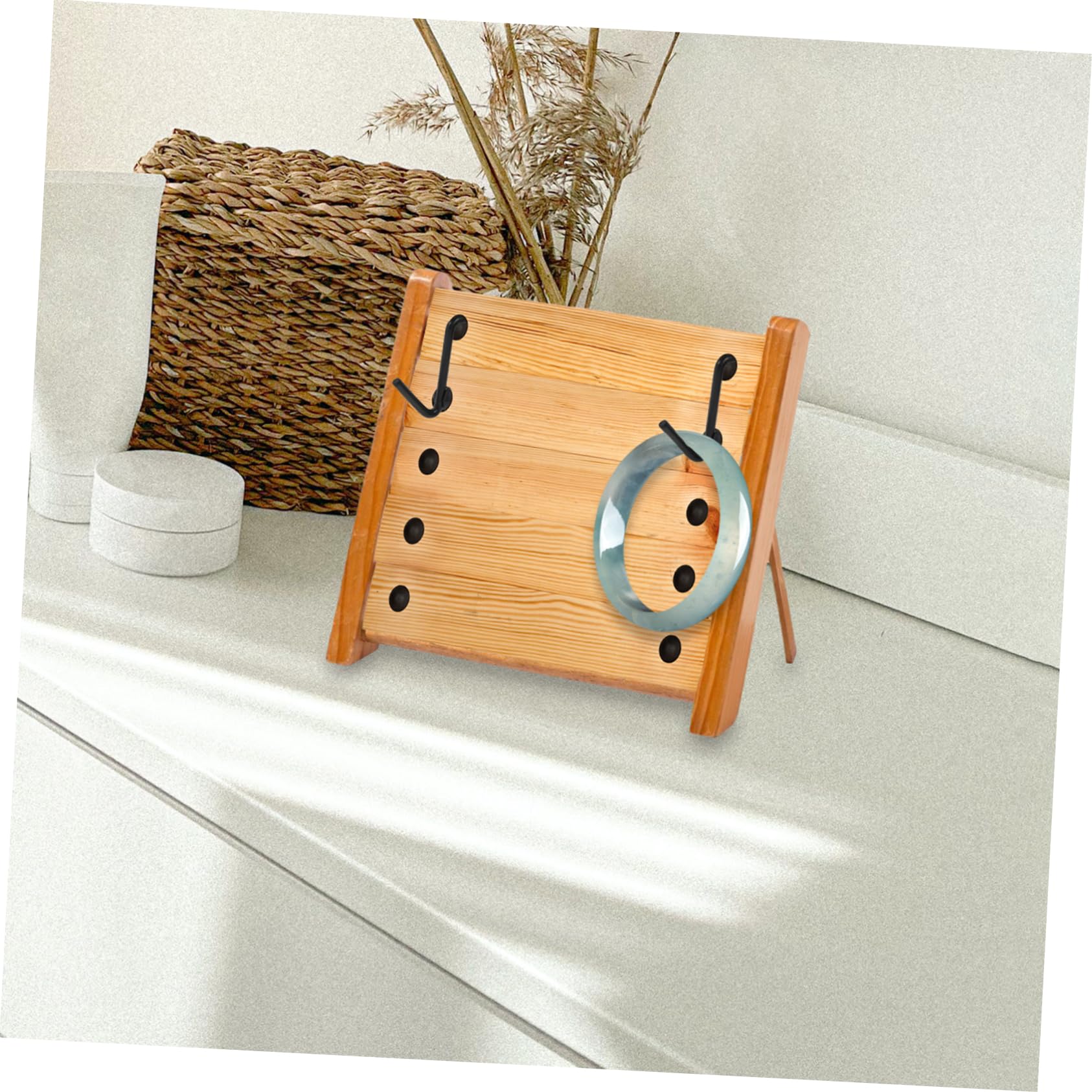 MUCKLILY Pegboard Hooks for Hanging Tools Jewelry J-Shaped 5 Pack 1 Inch Plastic for Garage Workshop Retail