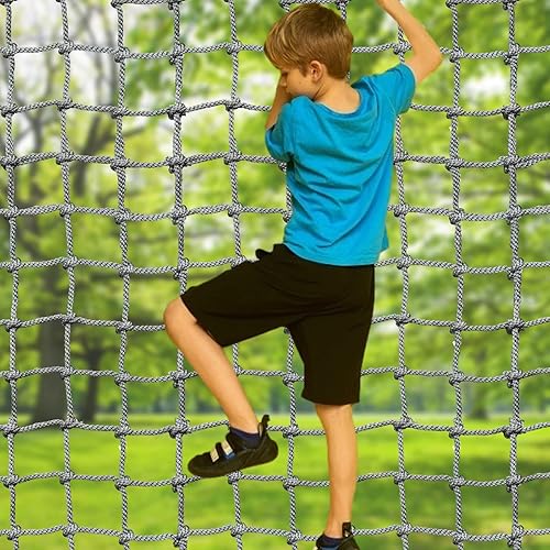 Red de escalada para patio de recreo, redes de seguridad, cuerda de carga, cuerda de nailon, para balcón, barandilla de protección, valla de