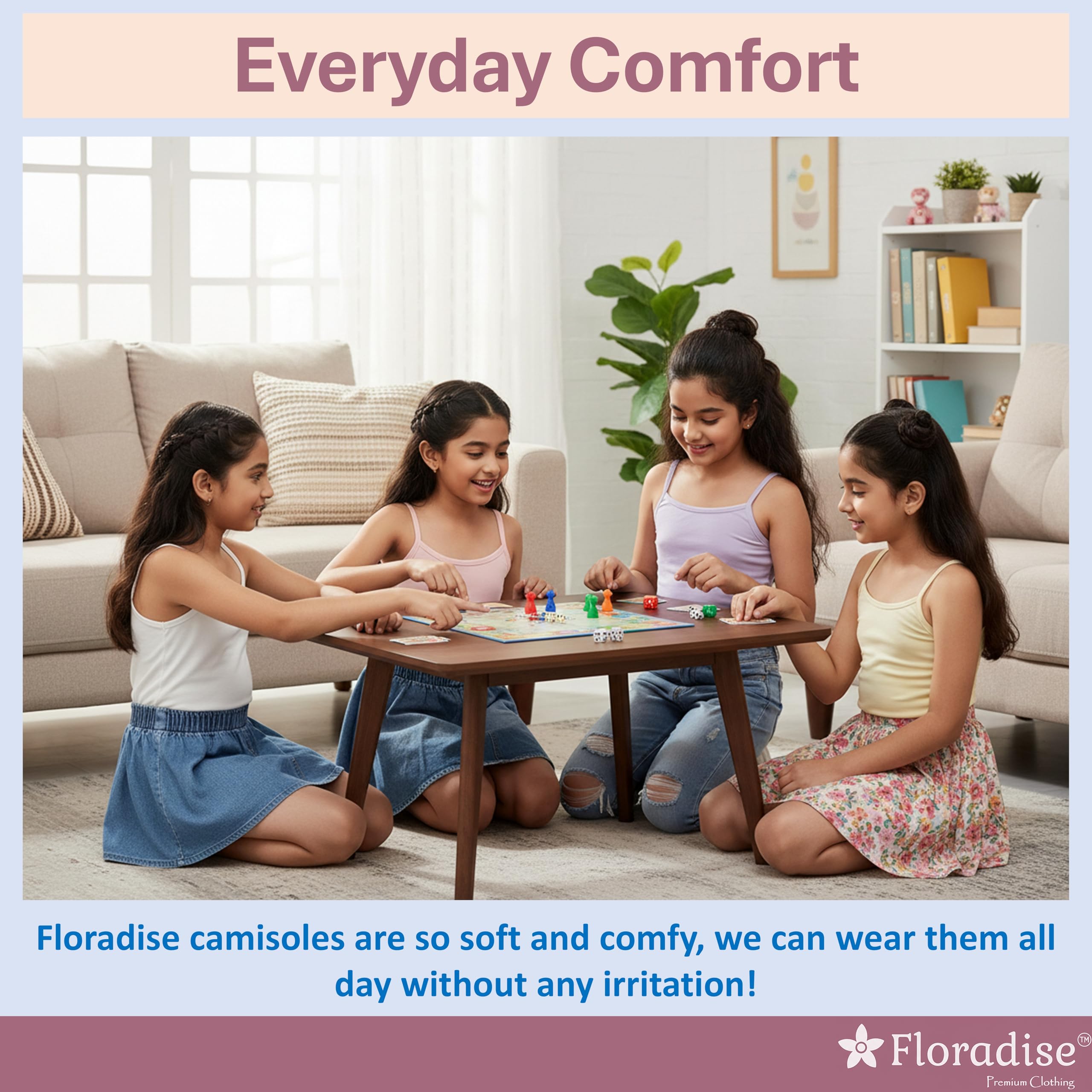 Floradise Girls Camisole | Slips for School Uniform & Everyday Wear | Regular Straps (Pack of 1) | Age 6 to 12 Years (in, Age, 10 Years, 12 Years, Regular, 1, White) 4
