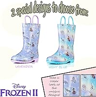 Vista 5 de Disney Girls' Frozen 2 Waterproof Rain Boots