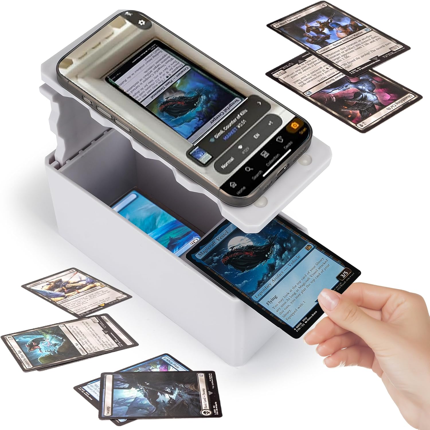 2025 New MTG Card Scanner Stand - ABS Professional Scanner, ManaBox App Compatible for Quick Pricing & Collection Management