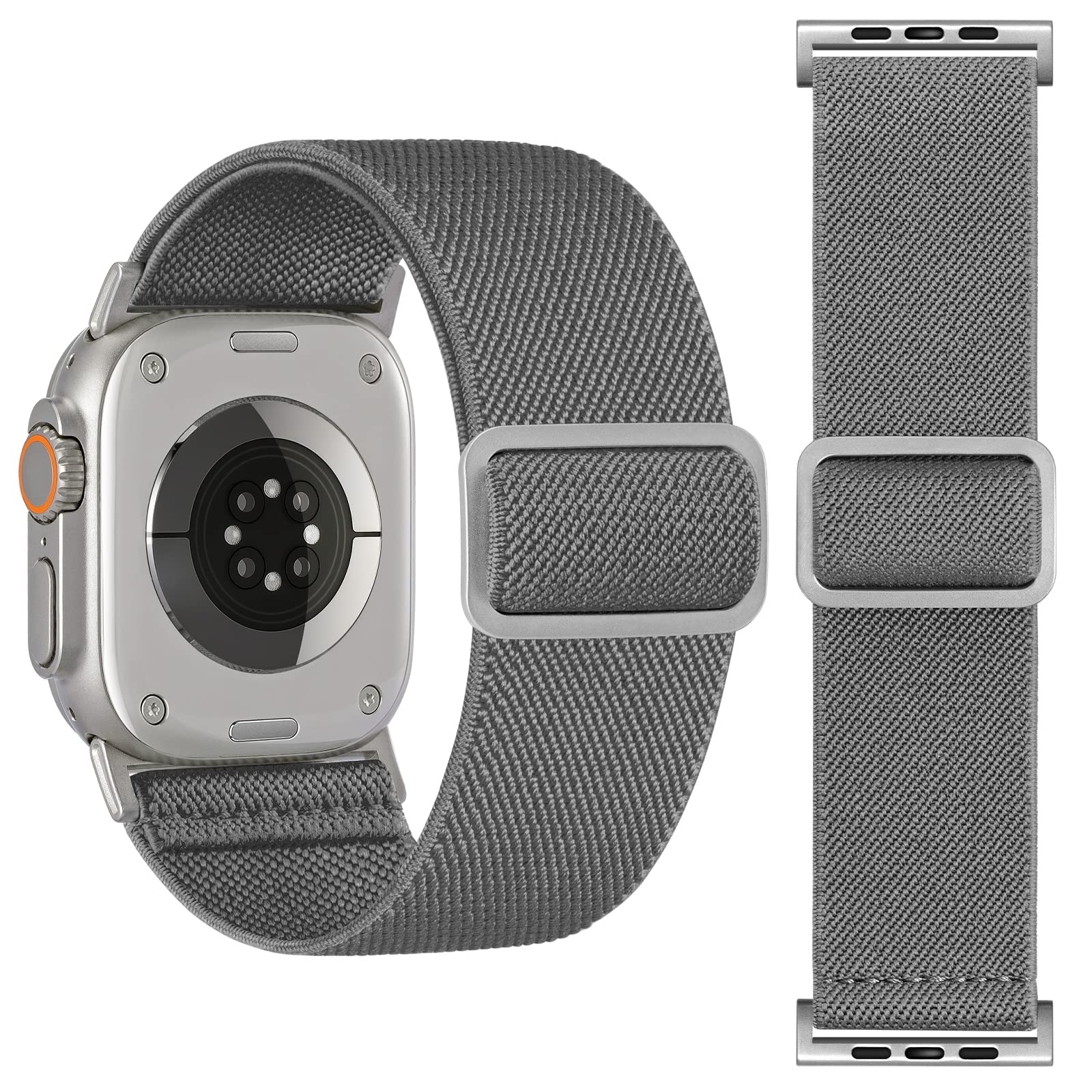 25MM/30MM Wide Stretchy Nylon Compatible with Apple Watch Ultra Band 44mm 45mm 49mm 38mm 40mm 41mm 42mm, Adjustable Sport Soft Elastic for Apple Watch Band Men, Wristband for iWatch SE 8 7 6 5 4 3 2 1