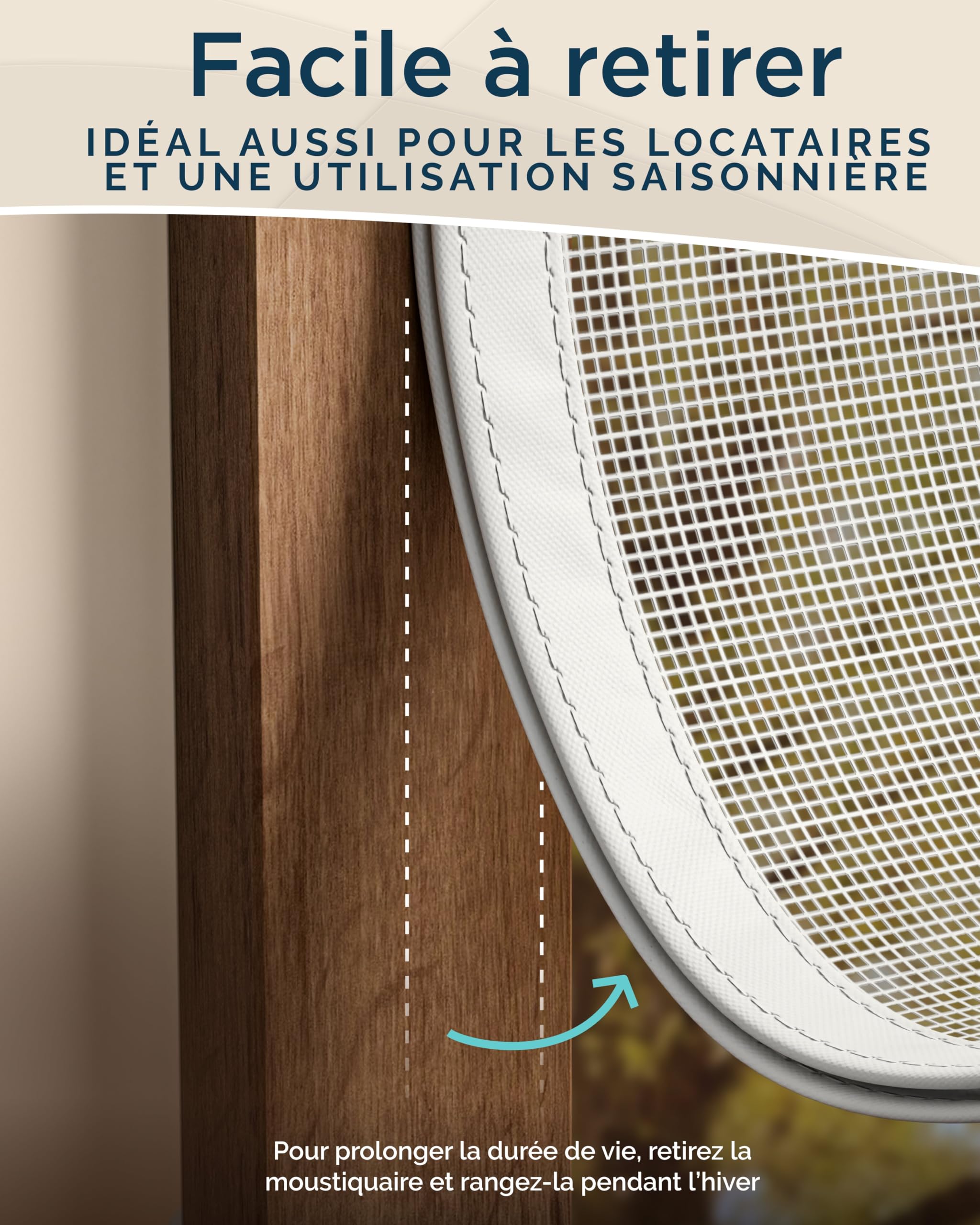 ARCOL Moustiquaire Magnétique pour Portes 155x220 cm Réglable en Largeur – Rideau Moustiquaire Porte Fenêtre avec Bandes Velcro, Moustiquaire Magnétique Porte Fenêtre Raccourcissable (Blanc)
