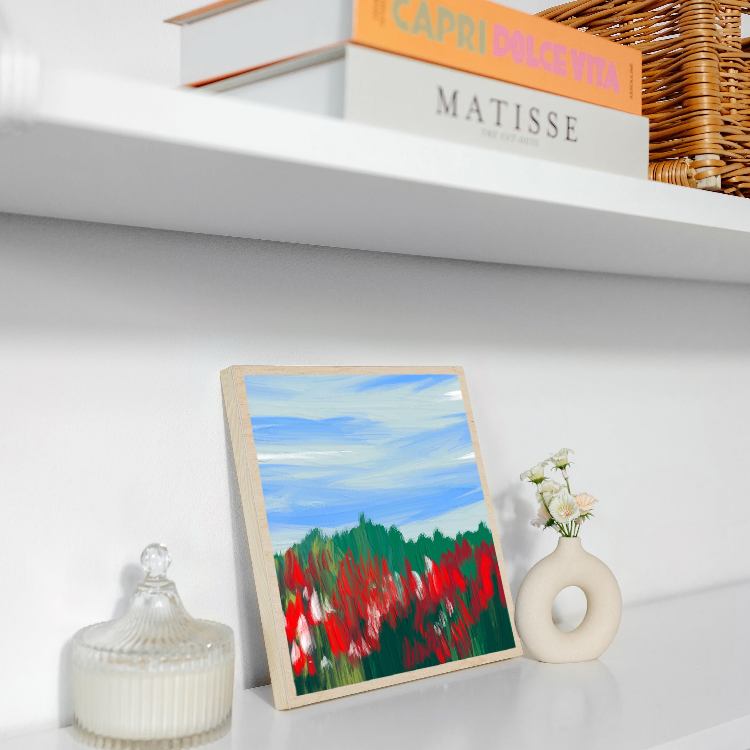 Belle Vous 6 Pack Unfinished Wooden Canvas Painting Boards - 20 X 25cm / 8 X 10 Inches - Natural Basswood Panel - Mixed Media Cradle Panels For Encaustic Art, Paint Pouring & Crafts - View #6