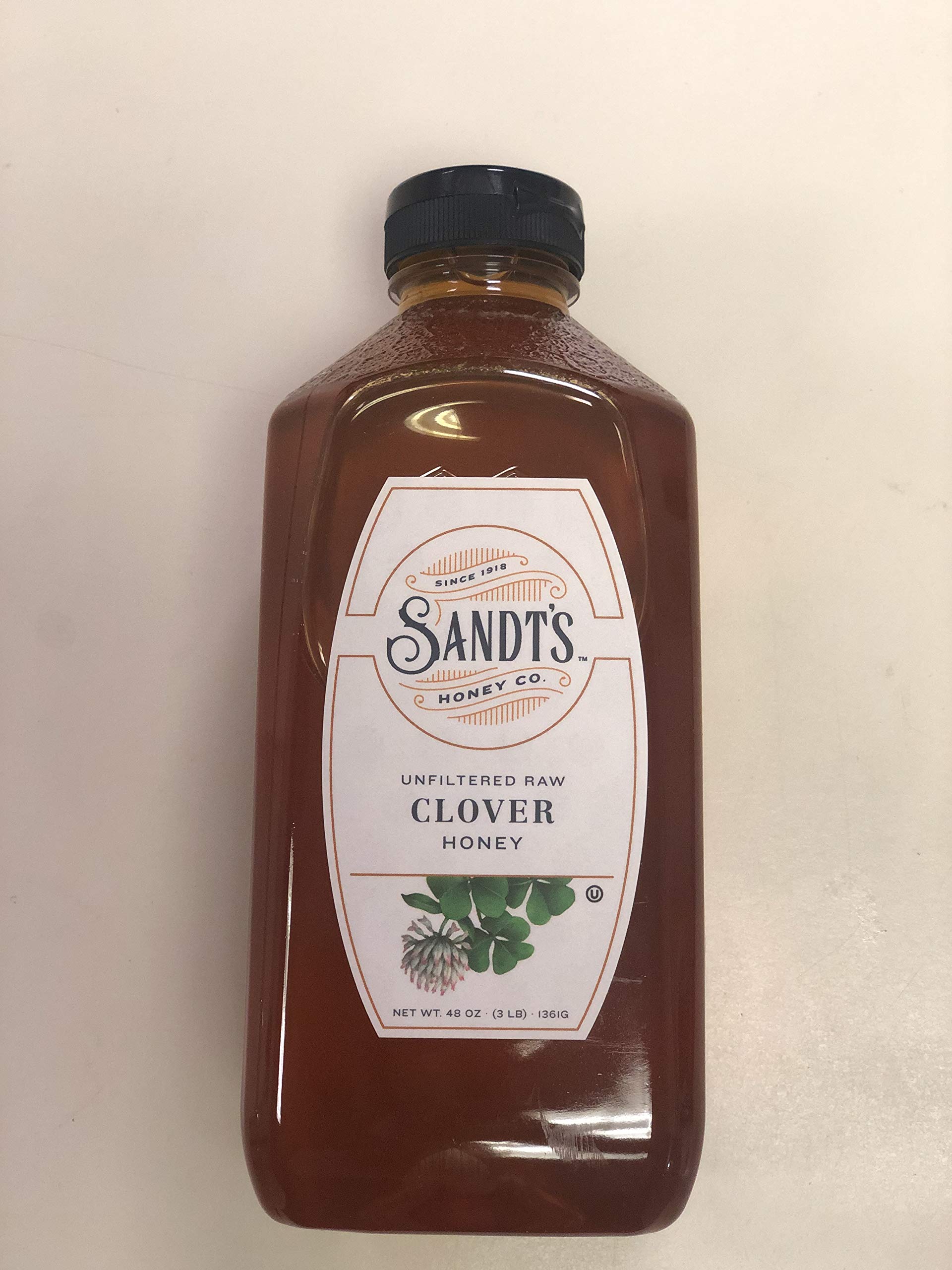 Unfiltered Raw Clover Honey 48 oz. (3 lb. jar)