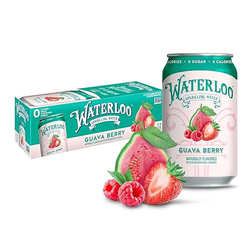 Miniatura 8 de Waterloo Agua Espumosa Sabor de Fruta de Melocotón 12 latas paquete de 1  Cero Calorías  Cero Azúcar  Cero Sodio  Cero Calorías  Sabor Naturalmente