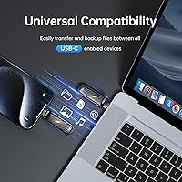 Vista 4 de SSK Unidad externa SSD USB C de 1 TB, hasta 2000 MB/s, unidades de estado sólido externas USB 3.2 Gen 2X2, SSD portátil Stick de potencia ultrabaja