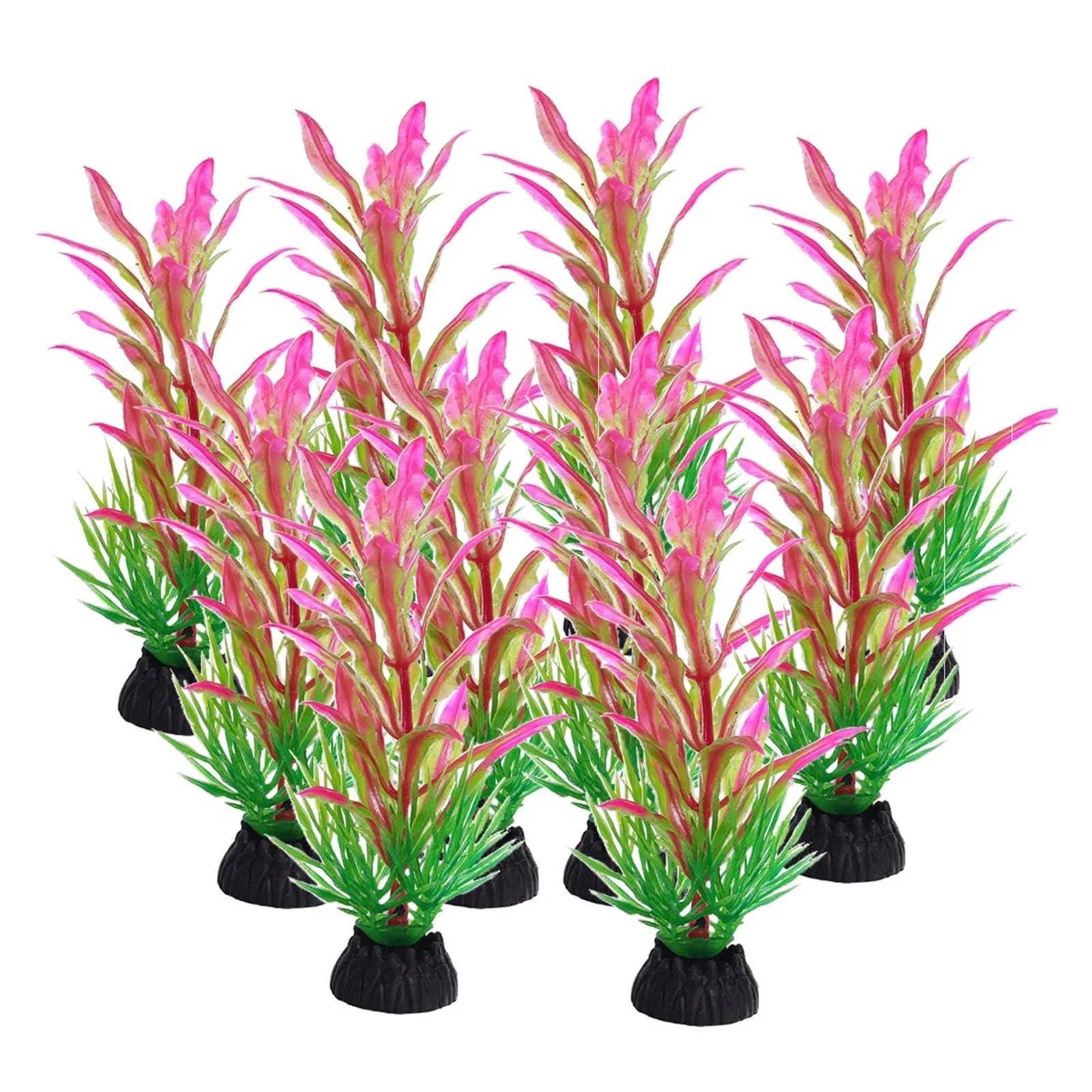 JTKSSCS Aquarium Plants 10PC Fish Tank Simulation Plant Aquarium Artificial Decor Plants Ornament Water Grass Plastic Decoration(Color4)