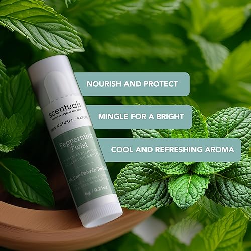 Miniatura 4 de Bálsamo labial de menta, juego de 3, hecho con manteca de karité, manteca de cacao, aceite de aguacate y jojoba, cera de abejas, vitamina E y aceite