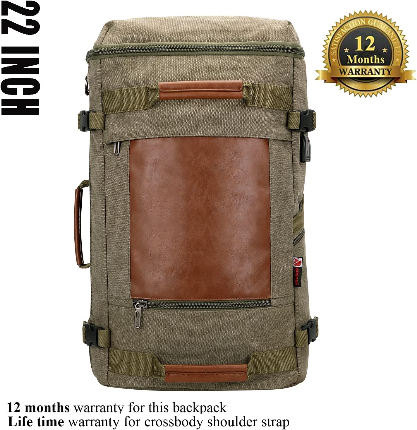 One-Day Sale: Up to 50% Off WITZMAN Travel Backpack with USB Charging Port Large Carry On Canvas Backpack Duffel Luggage Fit 17 inch Laptop for Men Women(2063 Light Green) Hot Deals WITZMAN Travel Backpack with USB Charging Port Large Carry On Canvas Backpack Duffel Luggage Fit 17 inch Laptop for Men Women(2063 Light Green)