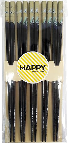 Miniatura 2 de Happy Sales Palillos de bambú regalo conjunto grúa diseño (grúa color negro)