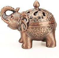 Vista 10 de K COOL Soporte de metal para incienso de reflujo, bobina de cono de elefante, quemador de incienso con tapa, adorno de aromaterapia, decoración