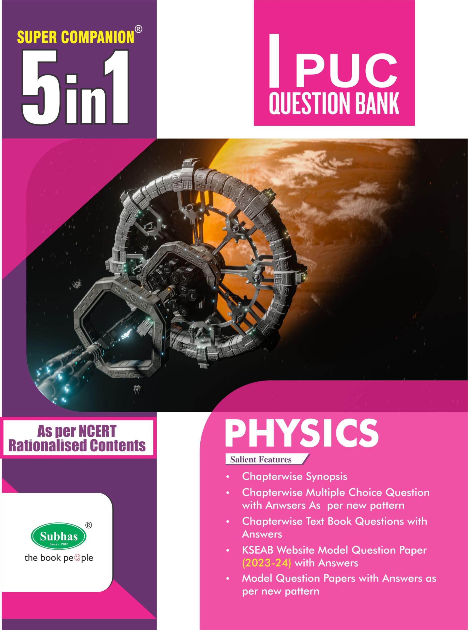 SUBHAS PUBLISHING HOUSE PVT. LTD. Super Companion 5 in 1 Series Physics Guide / Study Material Book, Question Bank with Question and Solved Answers For 1st PU / Class 11 Examination
