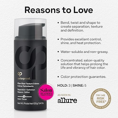 Miniatura 4 de Colorproof Fiber Blast Texture Crème 3.4 Fl. Oz. Crema hidratante y no grasa para la textura del cabello con aroma a lichi y melón, crema de peinado