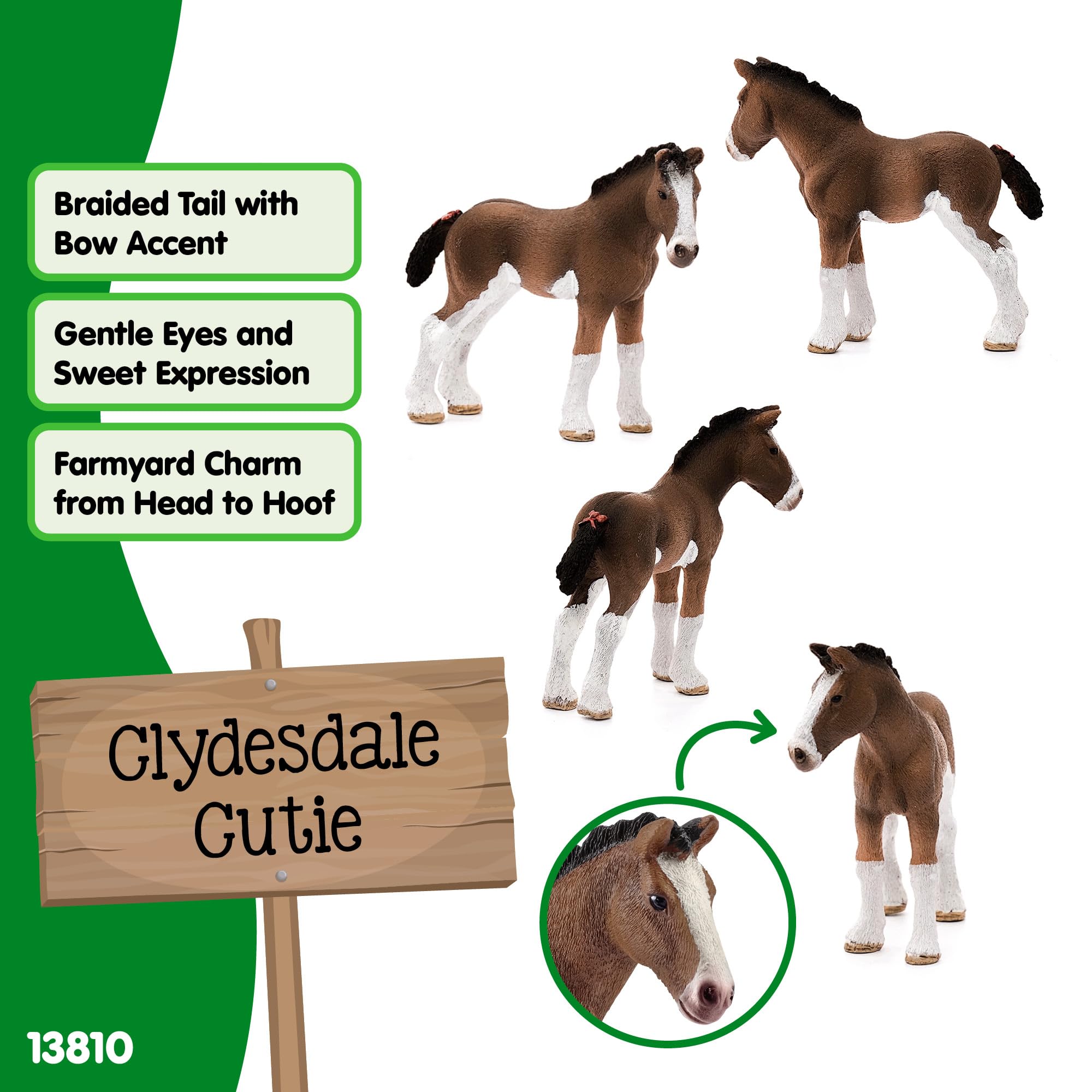 Schleich Clydesdale Foal Toy - Farm World Figurine -5 Schleich Clydesdale Foal Toy - Farm World Figurine -5
