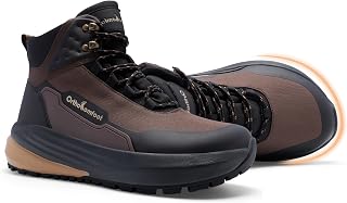 OrthoComfoot Men's Orthopedic 4E Wide Waterproof Hiking Boots: Comfortable Arch Support Trail Shoes for Plantar Fasciitis, Outdoor Running Orthotic Non-Slip Mid Ankle Boots for Foot & Heel Pain Relief