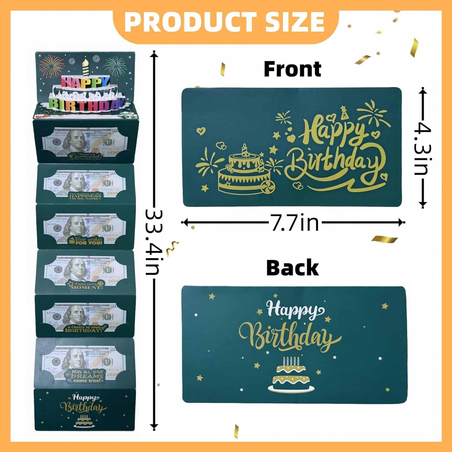 JINSTABAG Birthday Money Holder Envelope for Cash Gifts Money Gift Ideas image 5
