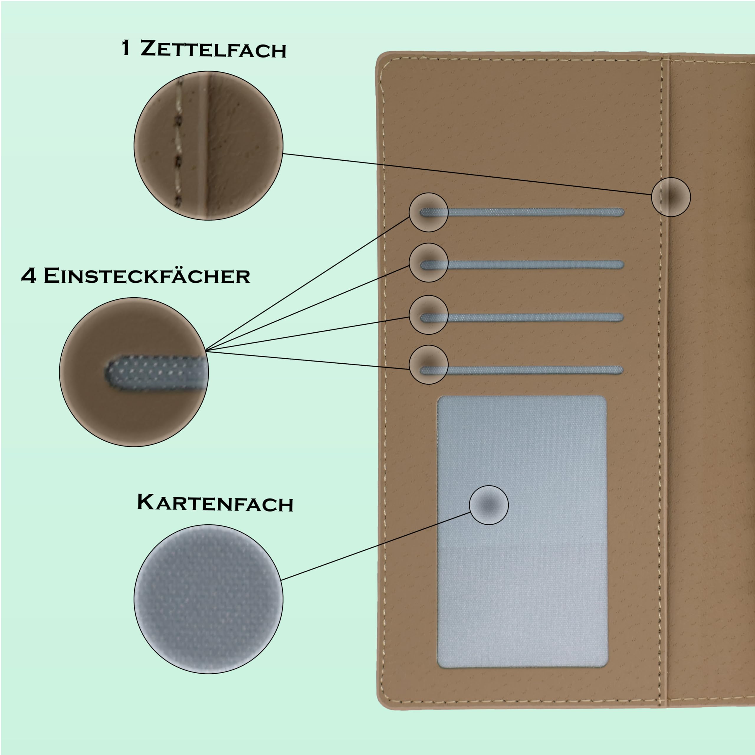 Raccoglitore Ad Anelli Solide DIN A6 | Con Blocco Note Ricaricabile | Similpelle Elegante Per Documenti E Appunti
